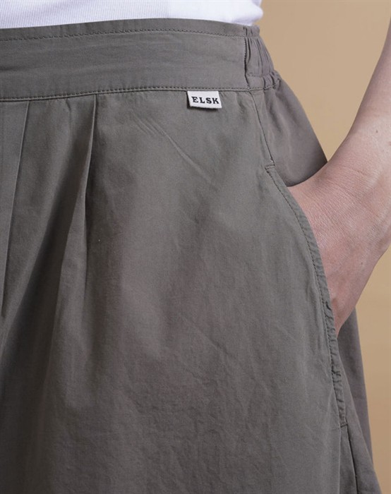 Elsk - Poplin Womens Nederdel - Mahogany Red